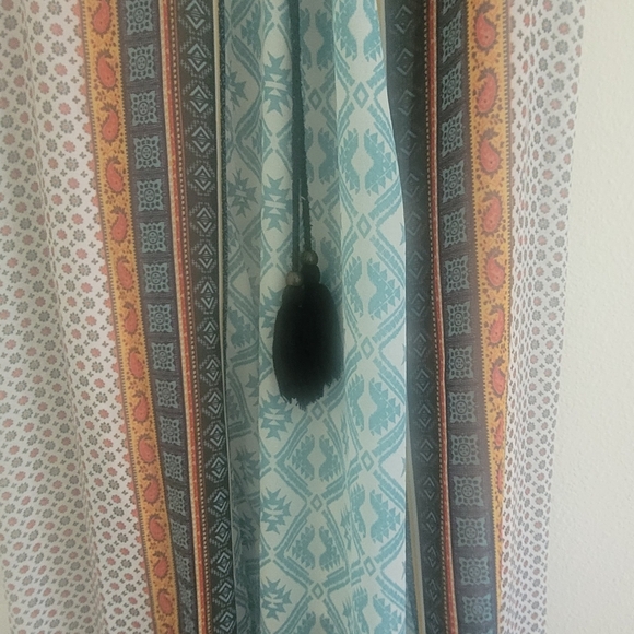 Bohemian Maxi Dress with Geometric Patterns - Picture 7 of 15